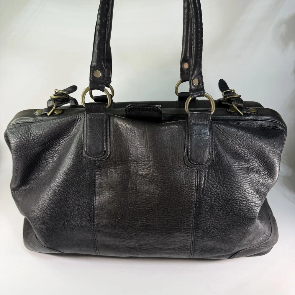 Vintage Orvis Leather Duffle Bag Weekender Crossbody Doctor Travel Carry On RARE